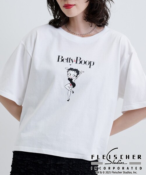 GALLEST（ギャレスト）の「【Betty Boop(TM)】センタープリントワイドTシャツ（Tシャツ/カットソー・レディース・ホワイト/ブラック・38）」の9枚目の写真