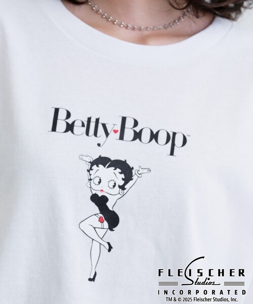 GALLEST（ギャレスト）の「【Betty Boop(TM)】センタープリントワイドTシャツ（Tシャツ/カットソー・レディース・ホワイト/ブラック・38）」の14枚目の写真