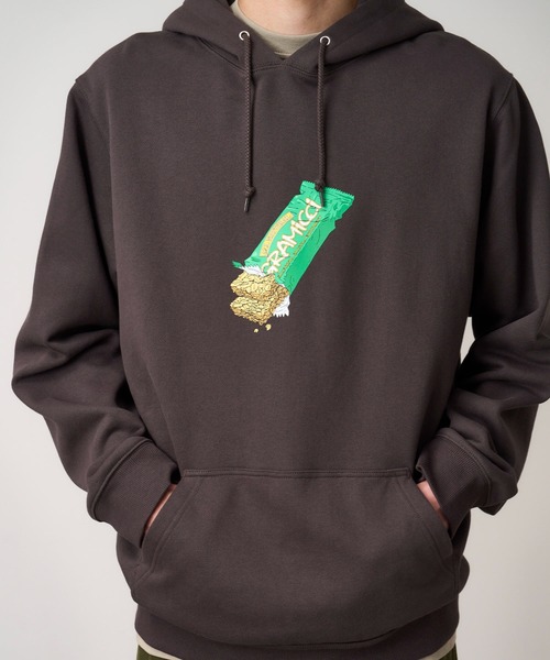 Gramicci(グラミチ)の「GRANOLA HOODED SWEATSHIRT|グラノーラフーデッドスウェットシャツ(パーカー・メンズ・ヘザーグレー/ダークネイビー/ダークブラウン系・S/M/L/XL/XXL)」の3枚目の写真