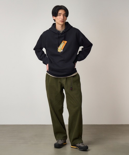 Gramicci(グラミチ)の「GRANOLA HOODED SWEATSHIRT|グラノーラフーデッドスウェットシャツ(パーカー・メンズ・ヘザーグレー/ダークネイビー/ダークブラウン系・S/M/L/XL/XXL)」の8枚目の写真
