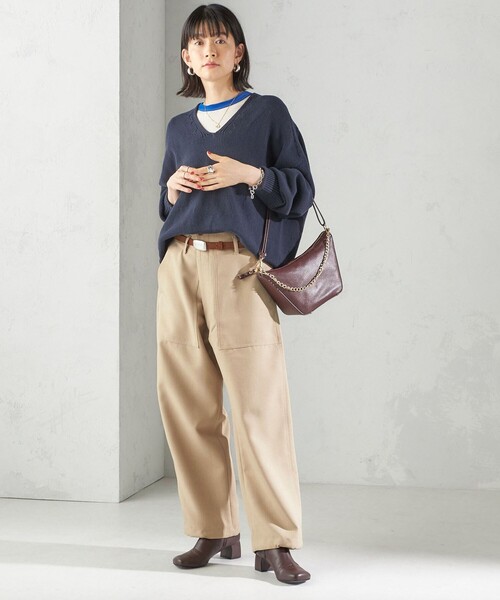 LEFIJE（レフィエ）の「LEFIJE: スクエア バックル ベルト（ベルト・レディース・ブラウン・ONE SIZE）」の5枚目の写真