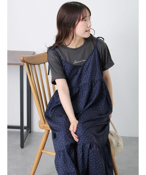 ehka sopo(エヘカソポ)の「ロゴ刺繍Tシャツ(Tシャツ/カットソー・レディース・オフホワイト/チャコールグレー/イエロー・F)」の15枚目の写真