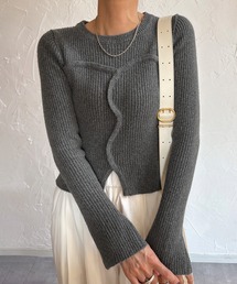 ビスチェドッキングリブニット