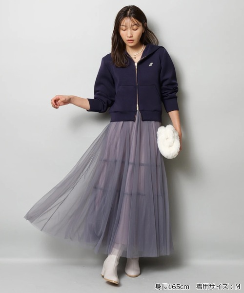 JUSGLITTY（ジャスグリッティー）の「レイヤーチュールスカート（スカート・レディース・ブラック/ブラウン/ネイビー・2/1/0）」の20枚目の写真