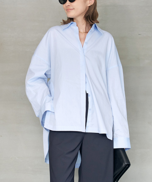 tibi(ティビ)の「【TIBI/ティビ】SHIRTING GABE SHIRT(シャツ/ブラウス・レディース・ネイビー・FREE)」の14枚目の写真