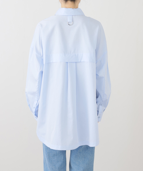 tibi(ティビ)の「【TIBI/ティビ】SHIRTING GABE SHIRT(シャツ/ブラウス・レディース・ネイビー・FREE)」の4枚目の写真