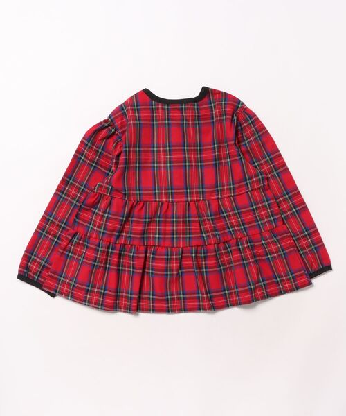 【値下げしました】askyy チェック チュニック　RED/BLK 値下げしました】askyy チェック チュニック RED/BLK 値下げしました