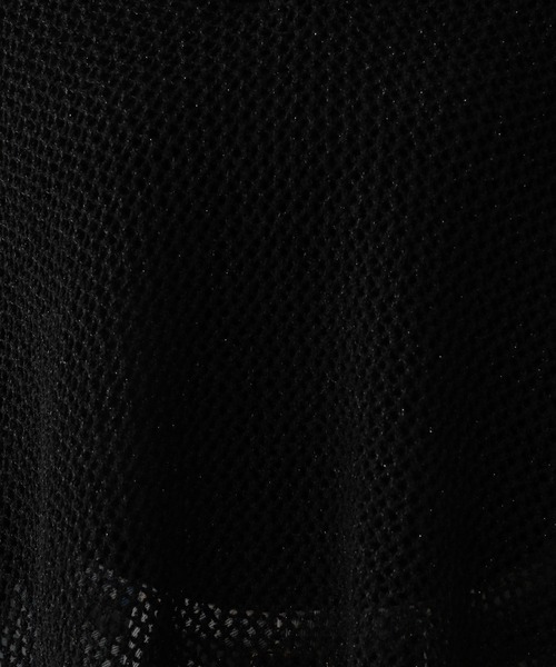 GLOBAL WORK（グローバルワーク）の「メッシュラメポロニット半袖/587686（ニット/セーター・レディース・グレー系その他/ブラック・LARGE/MEDIUM）」の18枚目の写真