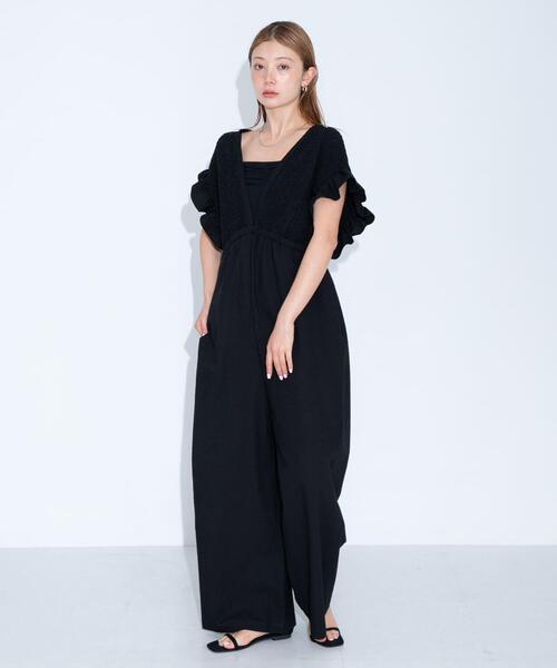 セール】シャーリングサマーオールインワン（サロペット