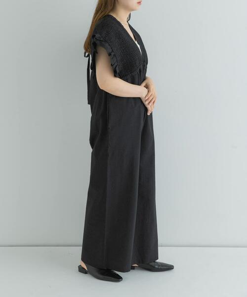 URBAN RESEARCH Sonny Label（アーバンリサーチサニーレーベル）の「シャーリングサマーオールインワン（サロペット/オーバーオール・レディース・ブラック/チェック・36/38）」の11枚目の写真