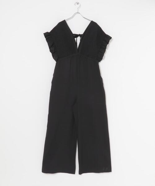 URBAN RESEARCH Sonny Label（アーバンリサーチサニーレーベル）の「シャーリングサマーオールインワン（サロペット/オーバーオール・レディース・ブラック/チェック・36/38）」の13枚目の写真