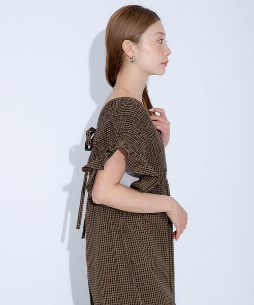 URBAN RESEARCH Sonny Label（アーバンリサーチサニーレーベル）の「シャーリングサマーオールインワン（サロペット/オーバーオール・レディース・ブラック/チェック・36/38）」の17枚目の写真