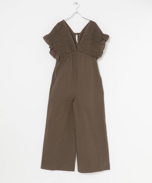 セール】シャーリングサマーオールインワン（サロペット