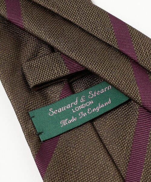 Seaward & Stearn × BEAMS F別注 ストライプ ネクタイ BEAMS F（ビームスF） ネクタイ Seaward ＆ Stearn / シルク