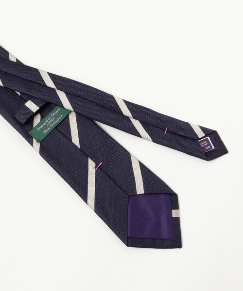 24SS Seaward & Stearn × BEAMS Fストライプネクタイ Seaward & Stearn / シルク ストライプ ネクタイ（ネクタイ）｜BEAMS F