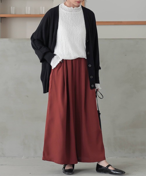 n'OrLABEL(ノアールレーベル)の「ガウチョパンツ(その他パンツ・レディース・テラコッタ/グリーン/ブラック・1/2)」の7枚目の写真