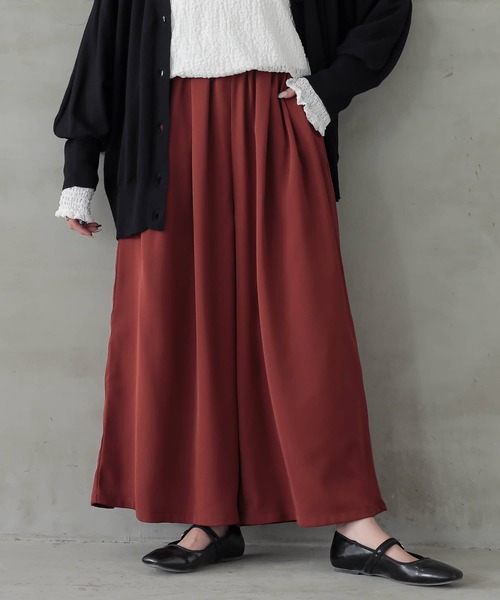 n'OrLABEL(ノアールレーベル)の「ガウチョパンツ(その他パンツ・レディース・テラコッタ/グリーン/ブラック・1/2)」の5枚目の写真