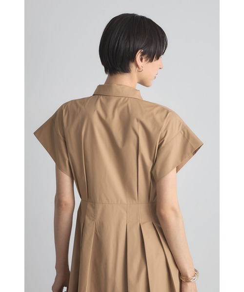 &. NOSTALGIA（アンドドットノスタルジア）の「衿付きウエストタックシャツワンピース（シャツワンピース・レディース・ベージュ/ネイビー/パープル・M）」の6枚目の写真