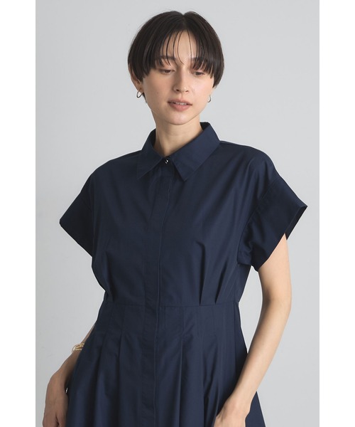 &. NOSTALGIA（アンドドットノスタルジア）の「衿付きウエストタックシャツワンピース（シャツワンピース・レディース・ベージュ/ネイビー/パープル・M）」の8枚目の写真