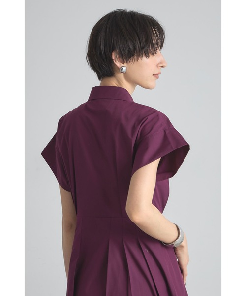 &. NOSTALGIA（アンドドットノスタルジア）の「衿付きウエストタックシャツワンピース（シャツワンピース・レディース・ベージュ/ネイビー/パープル・M）」の16枚目の写真