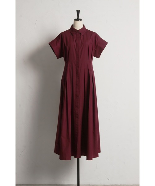 &. NOSTALGIA（アンドドットノスタルジア）の「衿付きウエストタックシャツワンピース（シャツワンピース・レディース・ベージュ/ネイビー/パープル・M）」の17枚目の写真