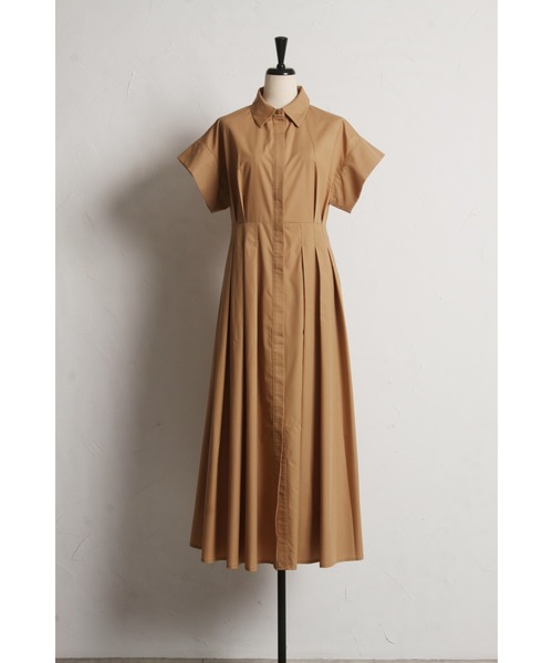 &. NOSTALGIA（アンドドットノスタルジア）の「衿付きウエストタックシャツワンピース（シャツワンピース・レディース・ベージュ/ネイビー/パープル・M）」の19枚目の写真