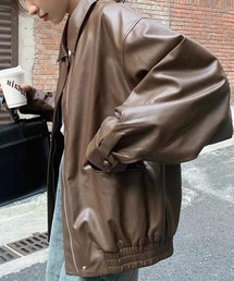 cammie（キャミー）の「ヴィーガンレザーオーバーサイズジャケット（ブルゾン）」