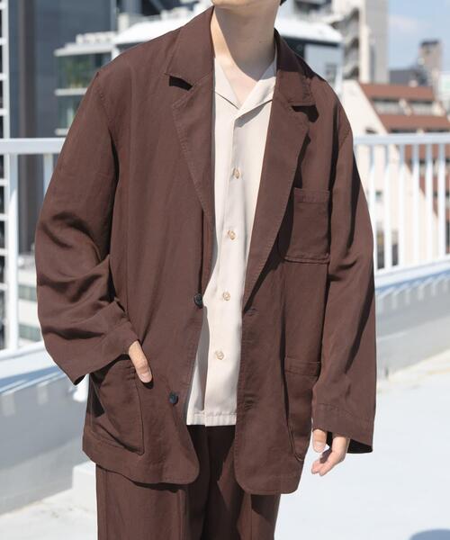ITEMS URBANRESEARCH(アイテムズ アーバンリサーチ)の「Linen Blend Tailored Shirts Jacket(その他アウター・メンズ・ブラック/ブラウン・LARGE/MEDIUM)」の6枚目の写真