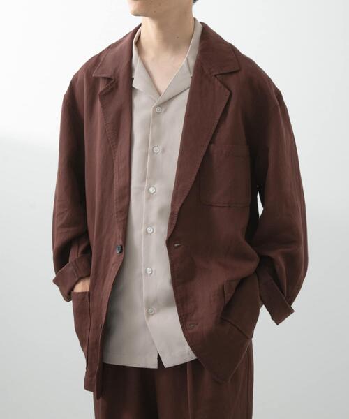 ITEMS URBANRESEARCH(アイテムズ アーバンリサーチ)の「Linen Blend Tailored Shirts Jacket(その他アウター・メンズ・ブラック/ブラウン・LARGE/MEDIUM)」の11枚目の写真
