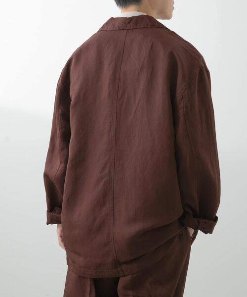 ITEMS URBANRESEARCH(アイテムズ アーバンリサーチ)の「Linen Blend Tailored Shirts Jacket(その他アウター・メンズ・ブラック/ブラウン・LARGE/MEDIUM)」の13枚目の写真