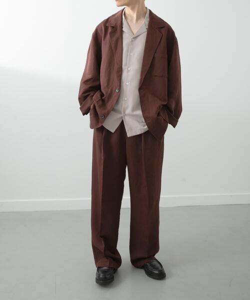 ITEMS URBANRESEARCH(アイテムズ アーバンリサーチ)の「Linen Blend Tailored Shirts Jacket(その他アウター・メンズ・ブラック/ブラウン・LARGE/MEDIUM)」の14枚目の写真