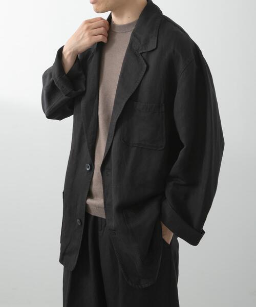 ITEMS URBANRESEARCH(アイテムズ アーバンリサーチ)の「Linen Blend Tailored Shirts Jacket(その他アウター・メンズ・ブラック/ブラウン・LARGE/MEDIUM)」の20枚目の写真