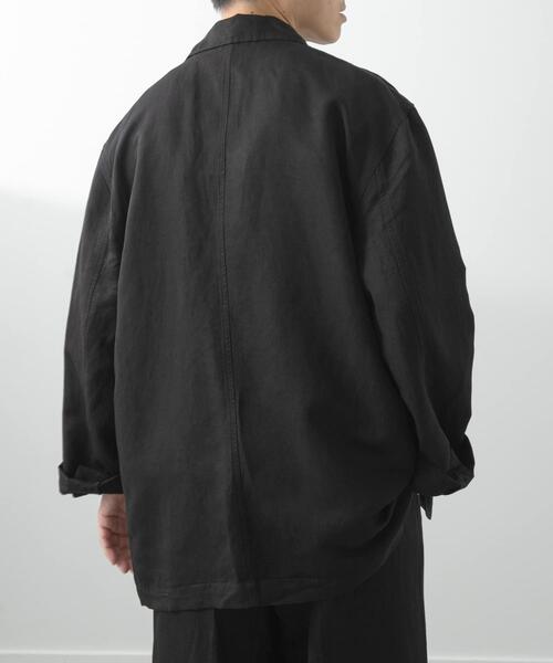 ITEMS URBANRESEARCH(アイテムズ アーバンリサーチ)の「Linen Blend Tailored Shirts Jacket(その他アウター・メンズ・ブラック/ブラウン・LARGE/MEDIUM)」の21枚目の写真