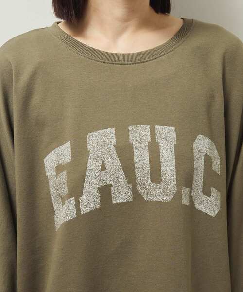 Green　Parks（グリーンパークス）の「7分袖ミニ裏毛ドルマンロゴプルオーバー（スウェット・レディース・杢グレー/カーキ/チャコールグレー/ホワイト系その他2・FREE）」の13枚目の写真