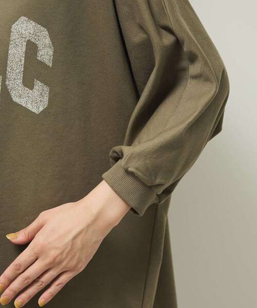 Green　Parks（グリーンパークス）の「7分袖ミニ裏毛ドルマンロゴプルオーバー（スウェット・レディース・杢グレー/カーキ/チャコールグレー/ホワイト系その他2・FREE）」の11枚目の写真