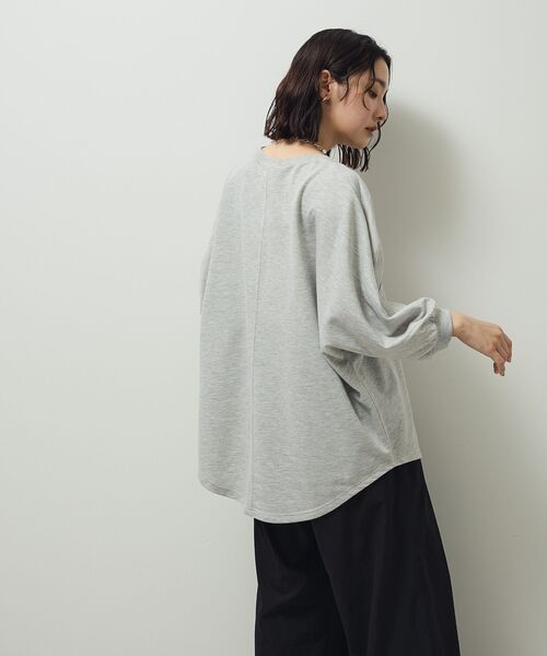 Green　Parks（グリーンパークス）の「7分袖ミニ裏毛ドルマンロゴプルオーバー（スウェット・レディース・杢グレー/カーキ/チャコールグレー/ホワイト系その他2・FREE）」の20枚目の写真