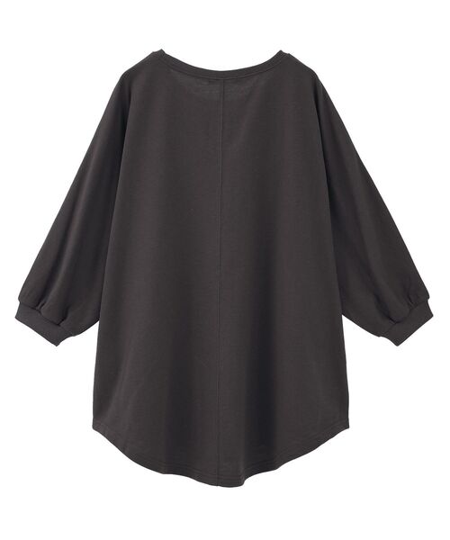 Green　Parks（グリーンパークス）の「7分袖ミニ裏毛ドルマンロゴプルオーバー（スウェット・レディース・杢グレー/カーキ/チャコールグレー/ホワイト系その他2・FREE）」の17枚目の写真