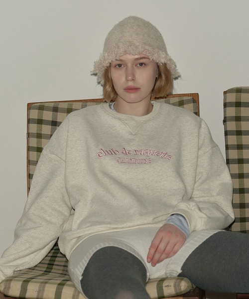 SANSeLF(サンセルフ)の「【SANSeLF】 バケットハット ニットフリンジ バイカラーデザイン saa25a056(ハット・レディース・ブラック/パープル/ピンク/ブラウン・FREE)」の6枚目の写真