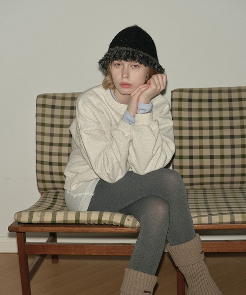 SANSeLF(サンセルフ)の「【SANSeLF】 バケットハット ニットフリンジ バイカラーデザイン saa25a056(ハット・レディース・ブラック/パープル/ピンク/ブラウン・FREE)」の12枚目の写真