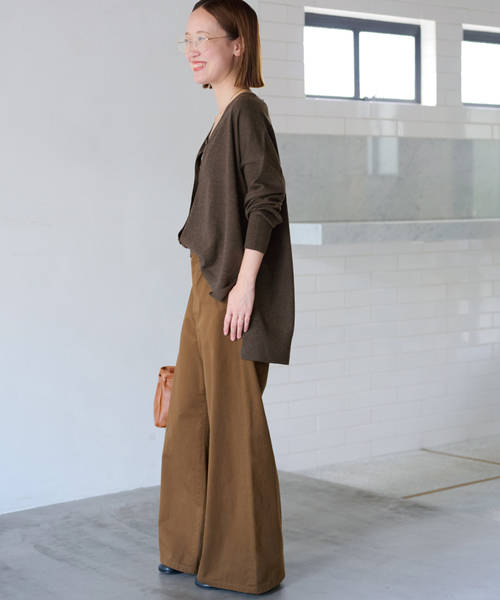 セール】BiellaYarnワイドVネックカーディガン（カーディガン/ボレロ