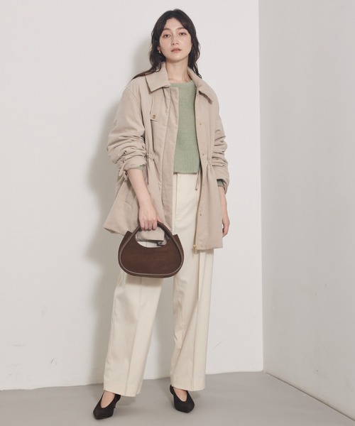 qualite(カリテ)の「ツイルピンタックパンツ/秋服/冬服/オフィスカジュアル(その他パンツ・レディース・ブラック/アイボリー・36/38)」の12枚目の写真