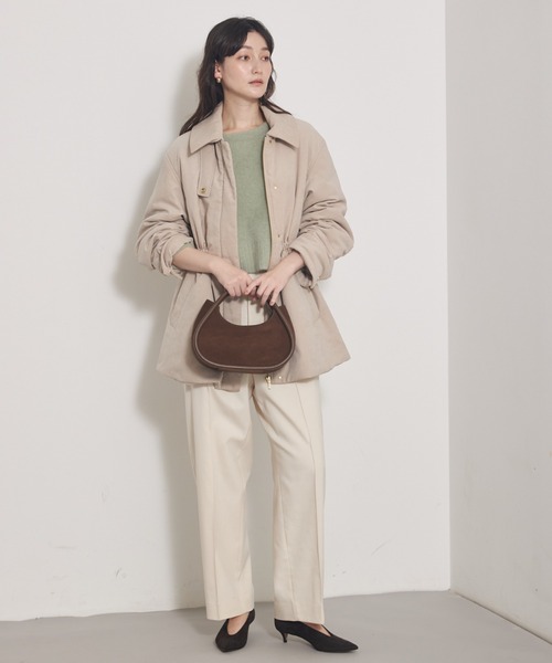 qualite(カリテ)の「ツイルピンタックパンツ/秋服/冬服/オフィスカジュアル(その他パンツ・レディース・ブラック/アイボリー・36/38)」の13枚目の写真