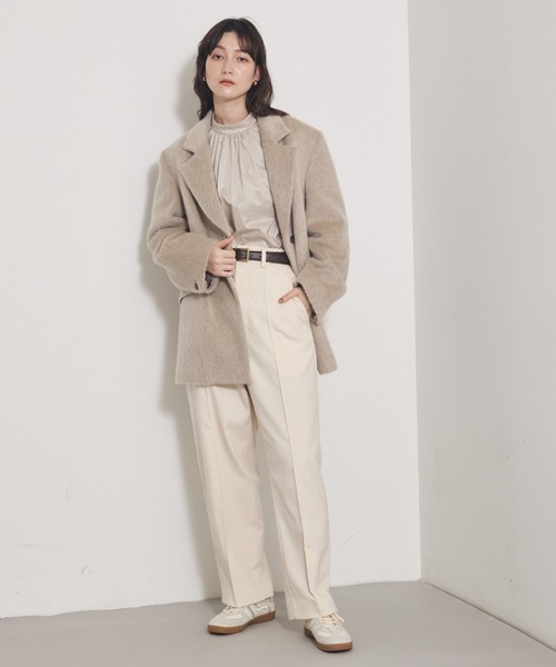 qualite(カリテ)の「ツイルピンタックパンツ/秋服/冬服/オフィスカジュアル(その他パンツ・レディース・ブラック/アイボリー・36/38)」の20枚目の写真