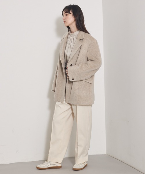 qualite(カリテ)の「ツイルピンタックパンツ/秋服/冬服/オフィスカジュアル(その他パンツ・レディース・ブラック/アイボリー・36/38)」の21枚目の写真