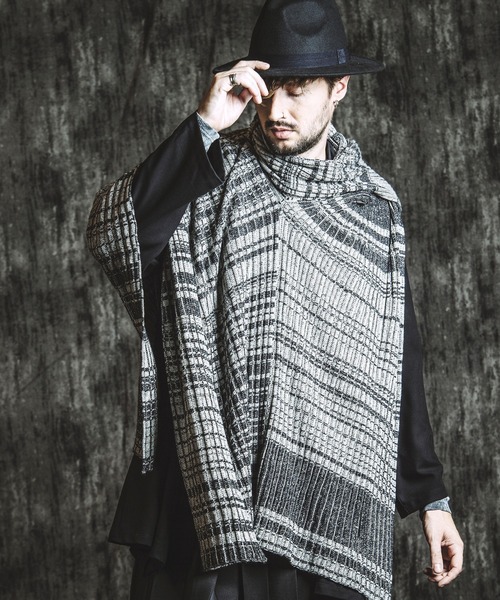 NO ID.(ノーアイディ)の「【NO ID.】4-Way Twist Knit Poncho / 4ウェイ ツイスト ニット ポンチョ(ポンチョ・メンズ・ブラック/その他23・ONE SIZE)」の22枚目の写真