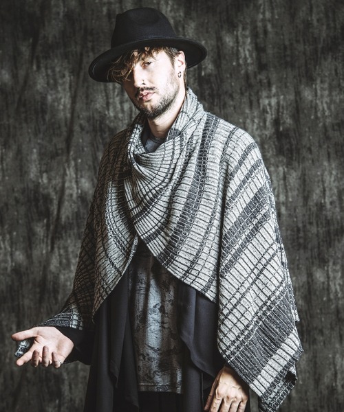 NO ID.(ノーアイディ)の「【NO ID.】4-Way Twist Knit Poncho / 4ウェイ ツイスト ニット ポンチョ(ポンチョ・メンズ・ブラック/その他23・ONE SIZE)」の14枚目の写真