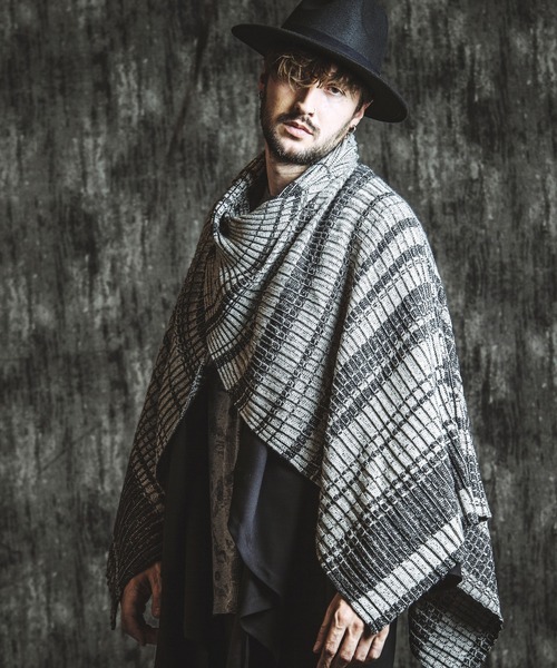 NO ID.(ノーアイディ)の「【NO ID.】4-Way Twist Knit Poncho / 4ウェイ ツイスト ニット ポンチョ(ポンチョ・メンズ・ブラック/その他23・ONE SIZE)」の6枚目の写真