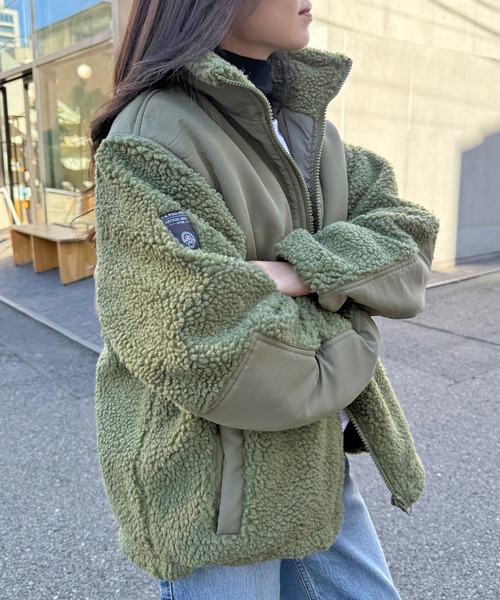 U.S. POLO ASSN.(ユーエスポロアッスン)の「【U.S. POLO ASSN.】ワンポイントロゴ ポニー刺繍 ボアジャケット BOA JACKET(その他アウター・メンズ・ブラック/カーキ/アイボリー・S/M/L)」の10枚目の写真