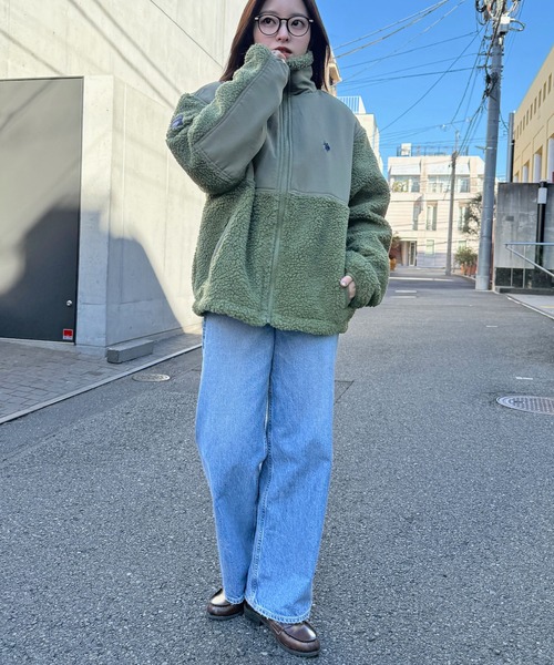 U.S. POLO ASSN.(ユーエスポロアッスン)の「【U.S. POLO ASSN.】ワンポイントロゴ ポニー刺繍 ボアジャケット BOA JACKET(その他アウター・メンズ・ブラック/カーキ/アイボリー・S/M/L)」の13枚目の写真