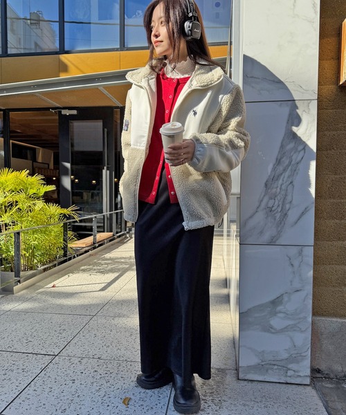 U.S. POLO ASSN.(ユーエスポロアッスン)の「【U.S. POLO ASSN.】ワンポイントロゴ ポニー刺繍 ボアジャケット BOA JACKET(その他アウター・メンズ・ブラック/カーキ/アイボリー・S/M/L)」の22枚目の写真